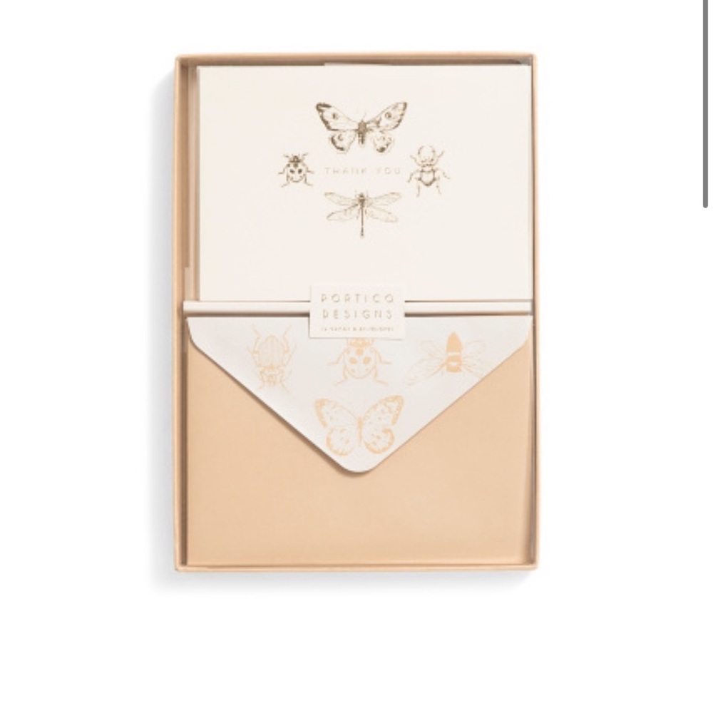 Portico Designs Insect/Entomology Stationery Set, NWT 🐛🐞🦋🐝